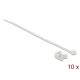 Delock Fehér csavart biztosító foglalat készlet 15 x 10 mm H 200 x Sz 3,6 mm kábellel