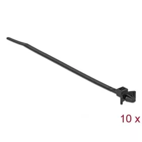   Delock Kábelkötöző hosszító kapoccsal Hz 140 x Sz 4 mm fekete 10 darab