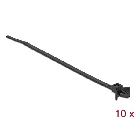 Delock Kábelkötöző hosszító kapoccsal Hz 160 x Sz 4 mm fekete 10 darab