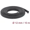 Delock Fonott kábelharisnya nyújtható 10 m x 12 mm fekete