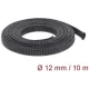 Delock Fonott kábelharisnya nyújtható 10 m x 12 mm fekete