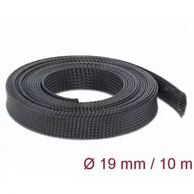 Delock Fonott kábelharisnya nyújtható 10 m x 19 mm fekete