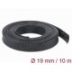 Delock Fonott kábelharisnya nyújtható 10 m x 19 mm fekete