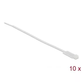   Delock Kábelkötöző címkével Hx 270 x Sz 4,8 mm, 10 darab fehér