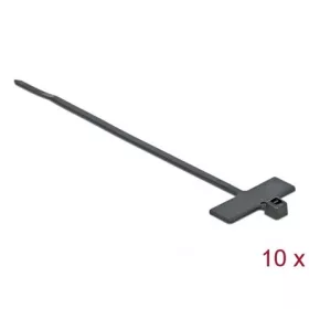   Delock kábelkötöző címkével kábelkötegelő fekete 10db