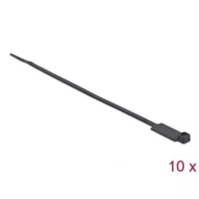   Delock Kábelkötöző címkével Hx 270 x Sz 4,8 mm, 10 darab fekete