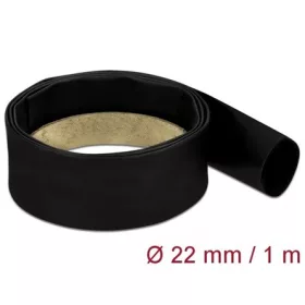 Delock Fekete hőcsökkentő cső 1 m x 22 mm