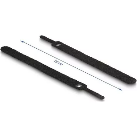 Delock Befűzős kábelkötegelő hossza 150 mm fekete 12 mm, 10 db.