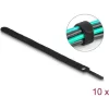 Delock Befűzős kábelkötegelő hossza 200 mm fekete 12 mm, 10 db.