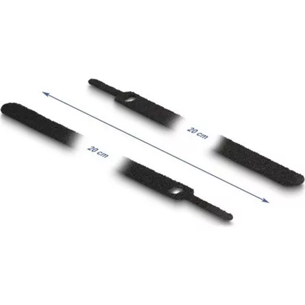 Delock Befűzős kábelkötegelő hossza 200 mm fekete 12 mm, 10 db.