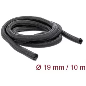   Delock Fonott kábelharisnya önzáródó 10 m x 19 mm fekete