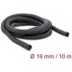 Delock Fonott kábelharisnya önzáródó 10 m x 19 mm fekete
