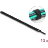 Delock Befűzős kábelkötegelő hossza 250 mm fekete 12 mm, 10 db.