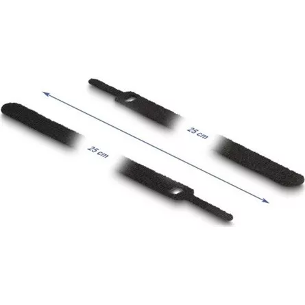 Delock Befűzős kábelkötegelő hossza 250 mm fekete 12 mm, 10 db.