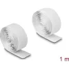 Delock Öntapadó tépőzáras szalag-szett, H 1 m és Sz 20 mm fehér