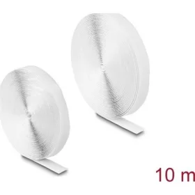   Delock Öntapadó tépőzáras szalag-szett, H 10 m és Sz 20 mm fehér