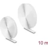 Delock Öntapadó tépőzáras szalag-szett, H 10 m és Sz 20 mm fehér