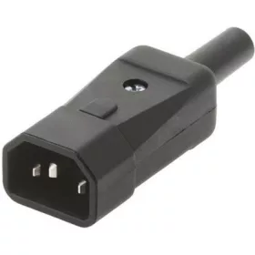   Bachmann C14 csatlakozó dugó fekete szerelhető 10A szünetmenteshez
