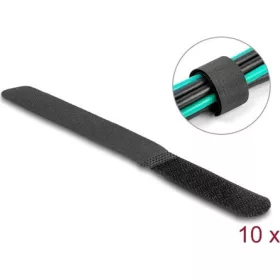   Delock Befűzős kábelkötegelő hossza 180 mm fekete 20 mm, 10 db