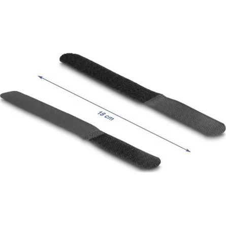 Delock Befűzős kábelkötegelő hossza 180 mm fekete 20 mm, 10 db