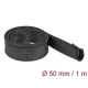 Delock Befont karmantyú zipzáras szorítóval 1 m x 50 mm-es fekete