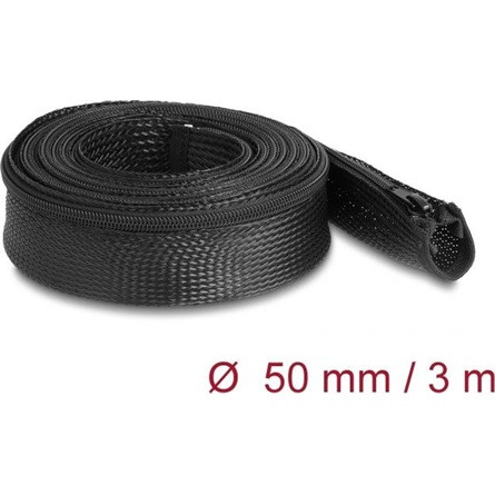 Delock Befont karmantyú zipzáras szorítóval hőállóság egészen 3 m x 50 mm-es fekete