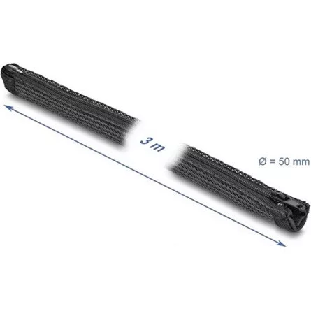 Delock Befont karmantyú zipzáras szorítóval hőállóság egészen 3 m x 50 mm-es fekete
