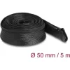 Delock Befont karmantyú zipzáras szorítóval hőállóság egészen 5 m x 50 mm-es fekete