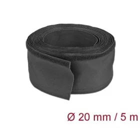 Delock Szőtt tépőzáras karmantyú 5 m x 20 mm-es, fekete
