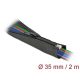 Delock Szőtt önzáródó karmantyú 2 m x 35 mm-es fekete