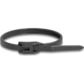   Delock Kábelkötegelő lapos fejrésszel hossza 110 mm szélessége 2,5 mm, 100 db. Fekete
