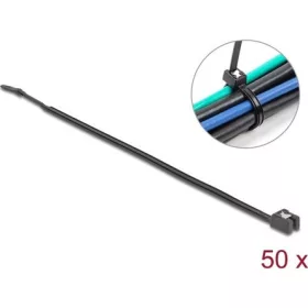   Delock Egyedileg vágható kábelkötegelő 280 x 4,8 mm (H x Sz), 50 db. Fekete