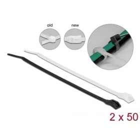   Delock Kábelkötegelő lapos fejrésszel hossza 150 mm szélessége 3,6 mm, 100 db.