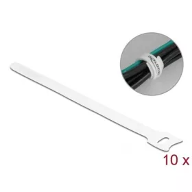   Delock Befűzős kábelkötegelő hossza 200 mm szépessége 12 mm, 10 db. Fehér