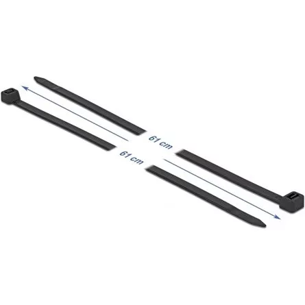Delock 19562 610mm x 9mm kábelkötegelő fekete 10db