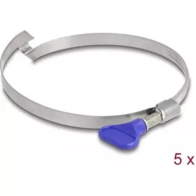   Delock 5 db. tömlőbilincs pillangó fogantyúval rozsdamentes 400 acél balkezes híddal 80 - 100 mm