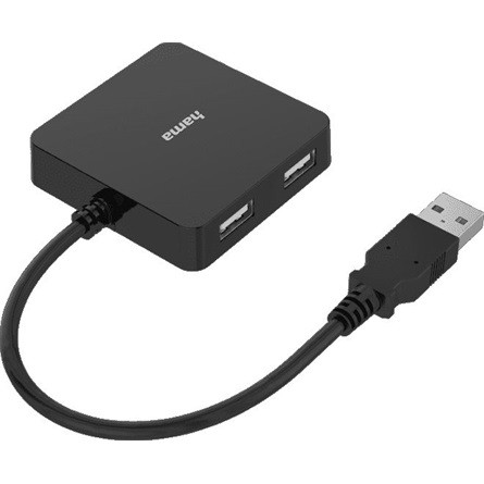 HAMA USB 2.0 HUB BUSPOWERED 1:4, FEKETE V2