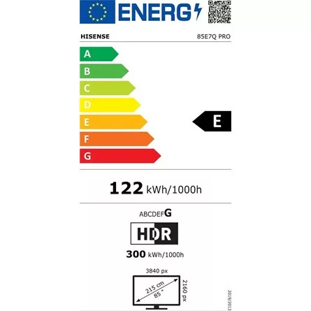 Hisense 85" 85E7QPRO 4K UHD Smart Gamer QLED TV