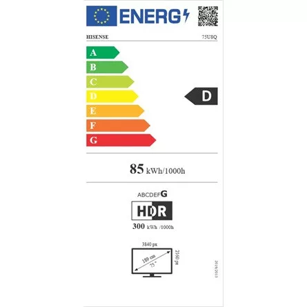 Hisense 75" 75U8Q 4K UHD Smart MiniLED ULED TV