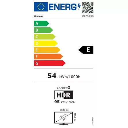 Hisense 50" 50E7QPRO 4K UHD Smart QLED TV