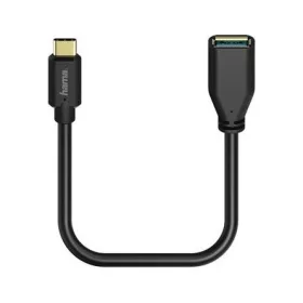 Hama USB-C -> USB-A 3.0 M/F adapter 0.15m fekete OTG