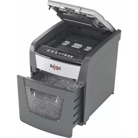 Rexel Optimum AutoFeed+ 50X keresztvágó / konfettivágó iratmegsemmisítő szürke