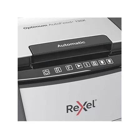 Rexel Optimum AutoFeed 130X keresztvágó / konfettivágó iratmegsemmisítő szürke