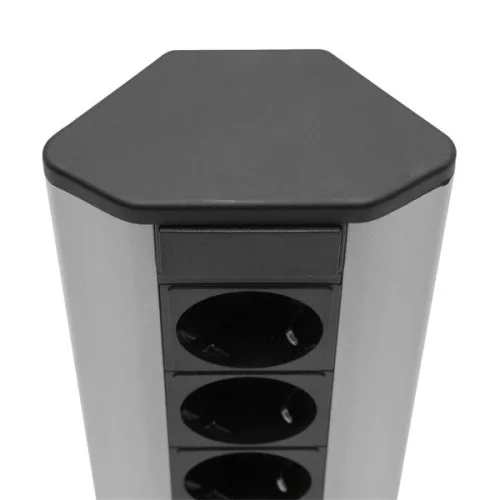 Delight sarok elosztó(20484), 4 db gyermekvédelemmel ellátott 230V aljzat, 2db USB csatlakozó