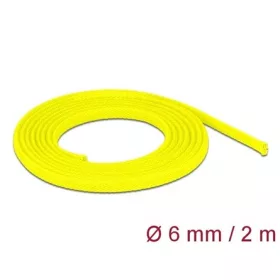 Delock Fonott kábelharisnya nyújtható 2 m x 6 mm sárga
