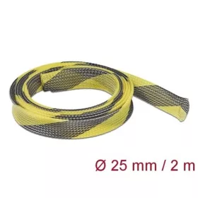   Delock Fonott kábelharisnya nyújtható 2 m x 25 mm fekete-sárga