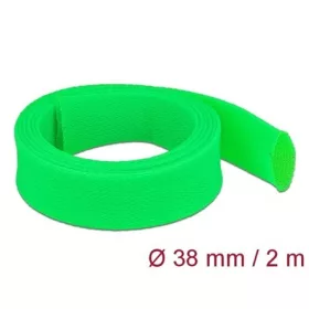 Delock Fonott kábelharisnya nyújtható 2 m x 38 mm zöld