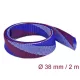 Delock Fonott kábelharisnya nyújtható 2 m x 38 mm kék-piros-fehér