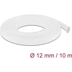 Delock Fonott kábelharisnya nyújtható 10 m x 12 mm fehér