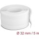 Delock Fonott kábelharisnya tépőzárral 5 m x 32 mm fehér